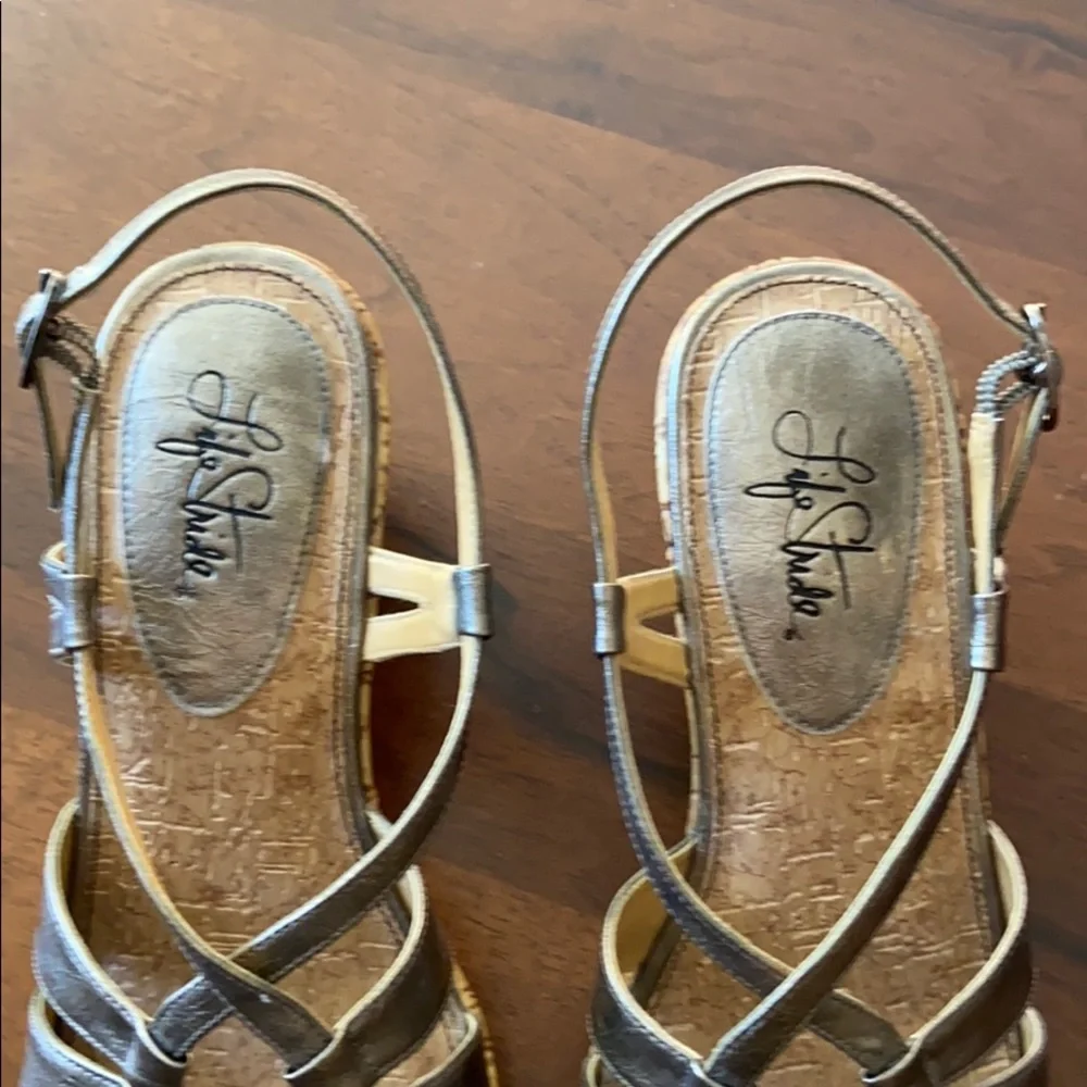 Gold Wedge Sandals